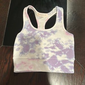 Tie dye cropped tank top